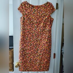 Colorful Floral Midi Dress